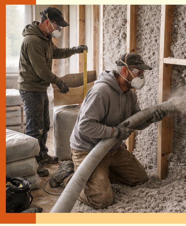 Утепление таунхауса эковатой в Павлово для максимально теплых стен