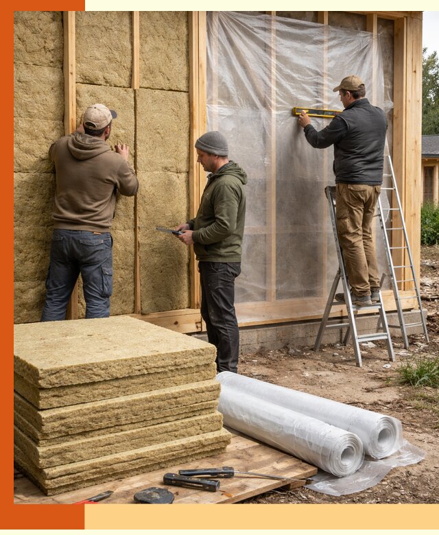 Утепление каркасного дома в Павлово под ключ с гарантией качества