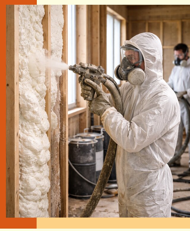 Утепление каркасного дома пенополиуретаном в Павлово