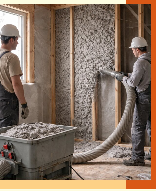 Утепление каркасного дома эковатой в Павлово от 1825 руб. | ТепломастерПвв