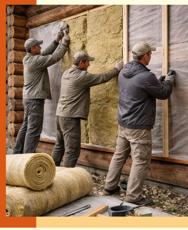 Утепление деревянного дома в Павлово эффективными технологиями