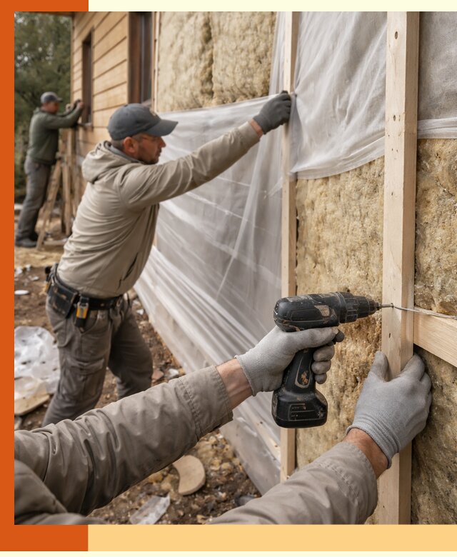 Утепление дома из бруса в Павлово качественно и долговечно