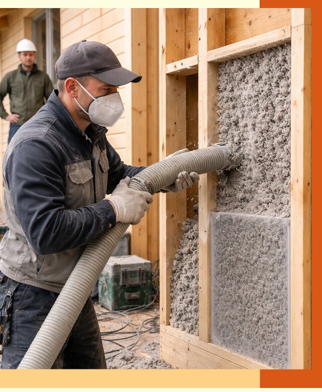 Утепление дома из бруса эковатой в Павлово от 1875 руб/м2 | ТепломастерПвв