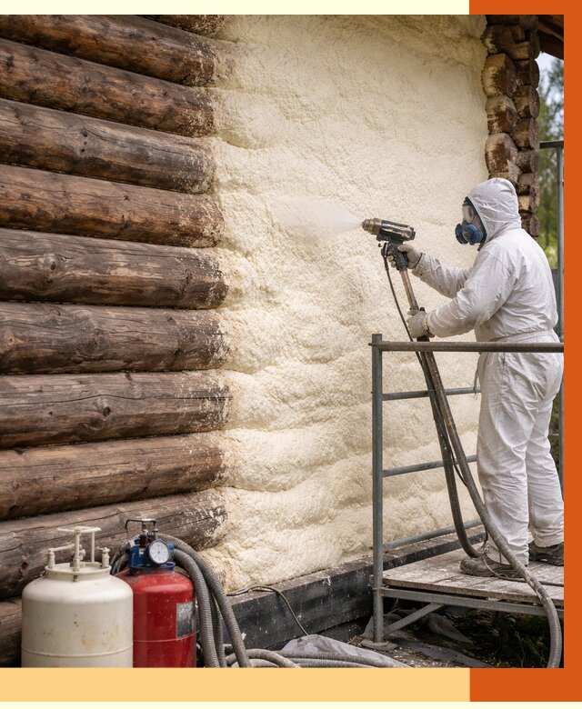 Утепление бревенчатого дома ППУ в Павлово под ключ от 6336 руб. | ТепломастерПвв