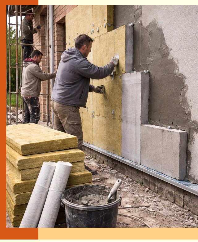 Утепление кирпичного дома под ключ в Павлово