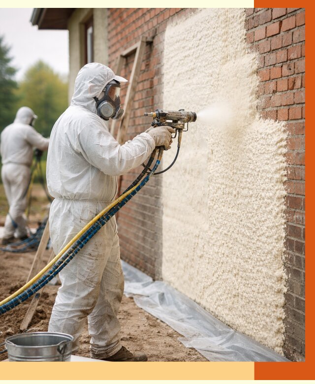 Утепление кирпичного дома ППУ в Павлово под ключ от 6589 руб. | ТепломастерПвв