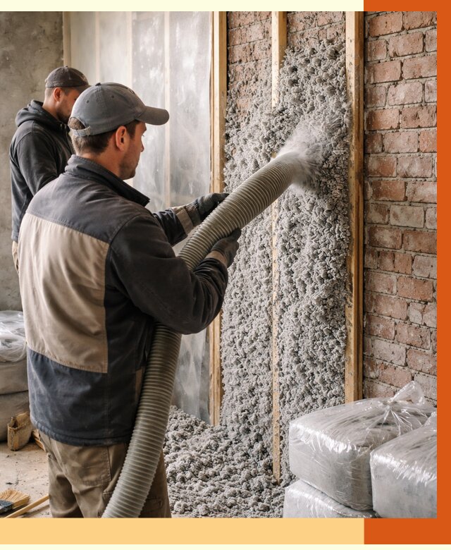 Утепление кирпичного дома эковатой в Павлово от 2382 руб./м² | ТепломастерПвв