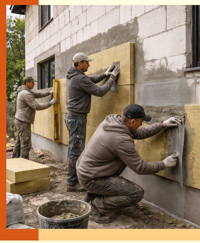 Утепление дома из газобетона в Павлово качественно и долговечно