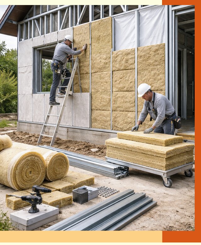 Утепление дома из ЛСТК в Павлово от 5271 руб./м² — профессионально | ТепломастерПвв