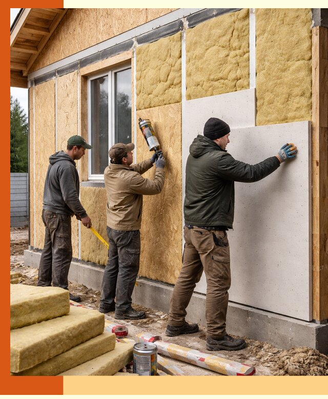 Профессиональное утепление дома из SIP-панелей в Павлово