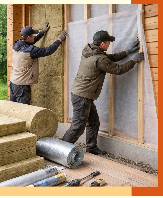 Утепление дома из двойного бруса в Павлово от 4866 руб./м² — ТепломастерПвв под ключ