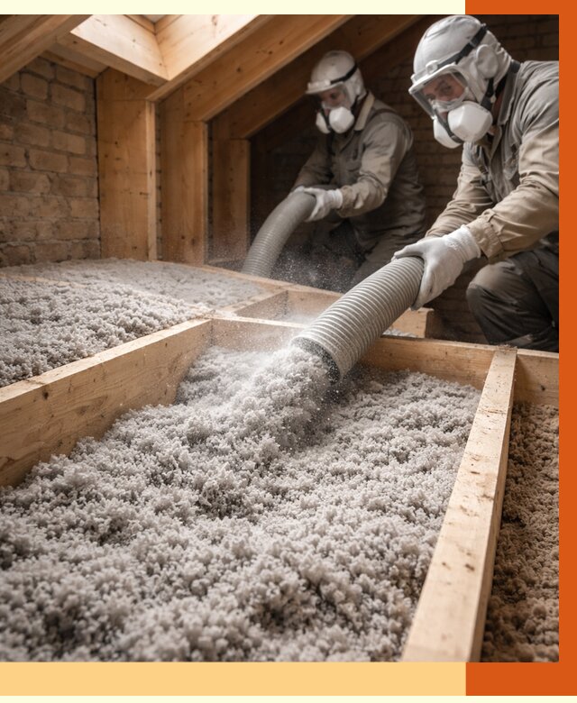 Утепление коттеджа эковатой в Павлово от 2534 руб./м² — комплексная задувка и монтаж | ТепломастерПвв