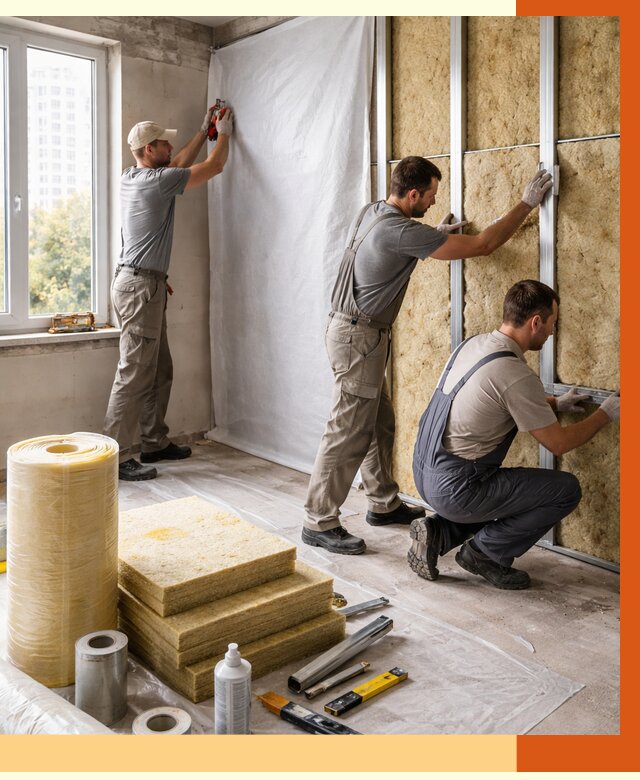 Утепление квартиры в Павлово от 4562 руб/м2 — утеплить квартиру изнутри и снаружи | ТепломастерПвв