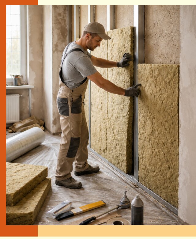 Утепление квартиры в Павлово — комплексная теплоизоляция стен и полов