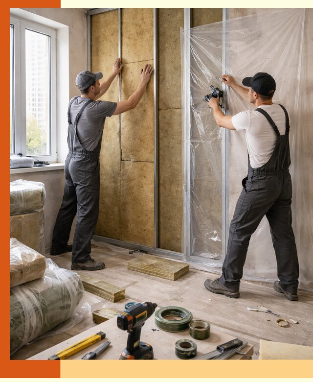 Утепление квартиры изнутри профессионально в Павлово