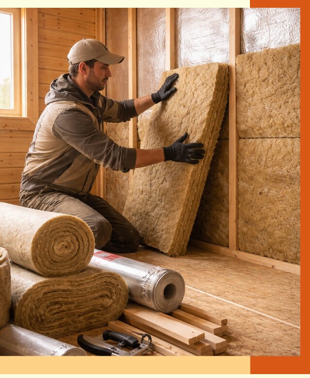 Утепление бани в Павлово под ключ от 4562 руб./м2 — утеплить потолок, пол и стены | ТепломастерПвв