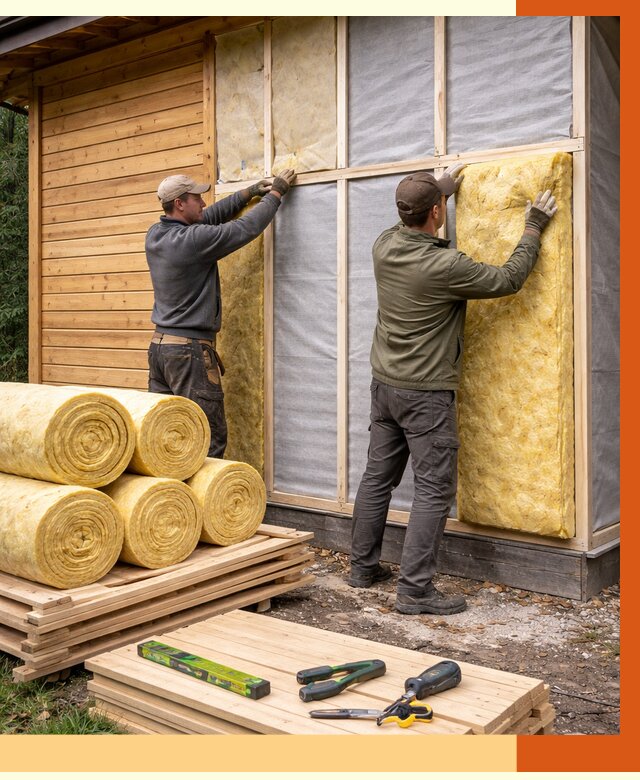 Утепление бани снаружи в Павлово от 86165 руб. под ключ | ТепломастерПвв