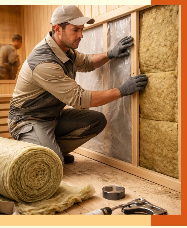 Утепление сауны изнутри в Павлово от 6589 руб. за м2 | ППУ, под ключ — ТепломастерПвв