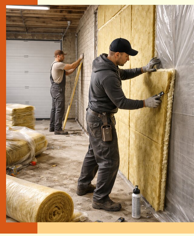 Утепление гаража под ключ в Павлово — все виды теплоизоляции