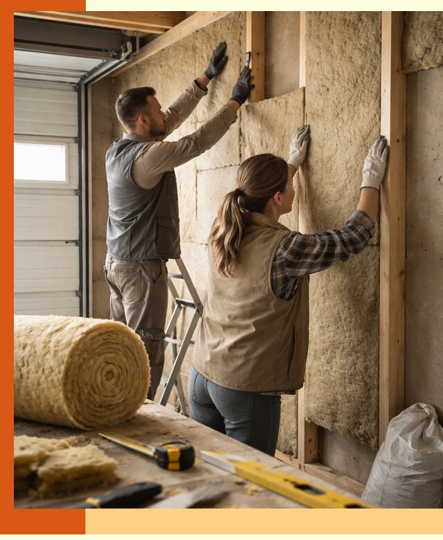 Утепление гаража изнутри в Павлово: быстро и надежно