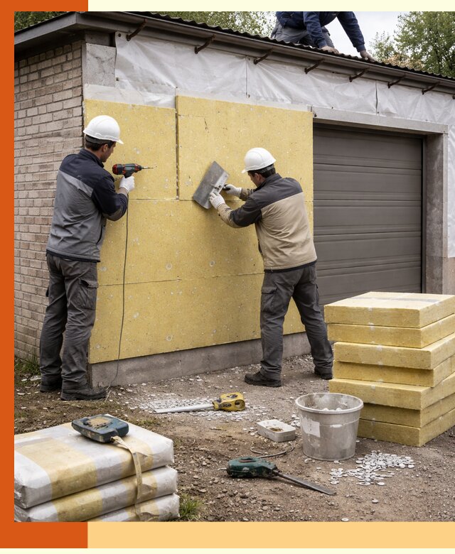 Утепление гаража снаружи в Павлово качественно и надёжно