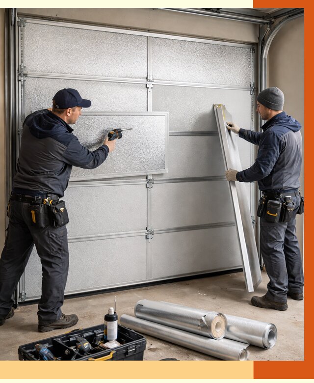 Утепление гаражных ворот в Павлово от 7958 руб/м2 — надежно и быстро | ТепломастерПвв