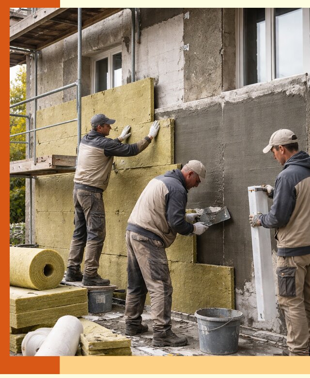 Утепление фасада зданий и домов в Павлово
