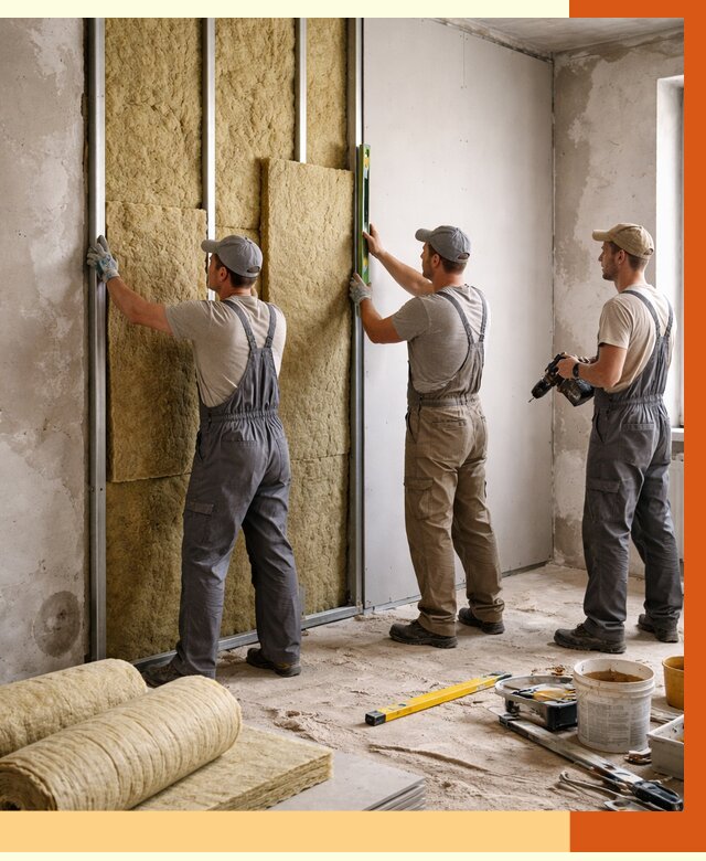 Утепление стен изнутри в Павлово от 2281 руб/м² под ключ | ТепломастерПвв