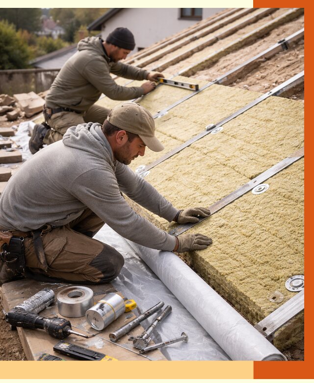 Утепление крыши снаружи в Павлово под ключ от 1216 руб./м2 | ТепломастерПвв