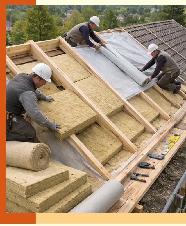 Утепление скатной крыши в Павлово качественно и надёжно