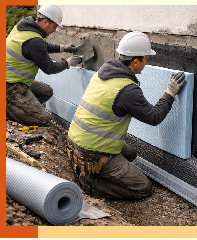 Утепление фундамента снаружи в Павлово — профессиональная теплоизоляция