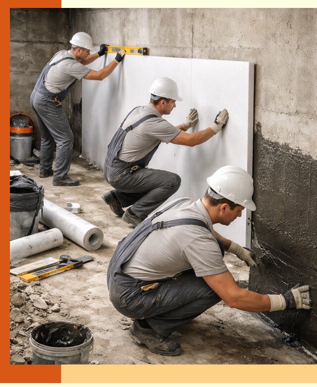 Утепление фундамента изнутри профессионально в Павлово