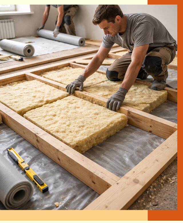 Утепление деревянного пола в Павлово от 1521 руб./м2 под ключ | ТепломастерПвв