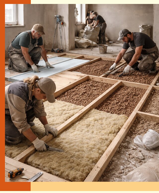 Утепление перекрытий жилых и промышленных зданий в Павлово