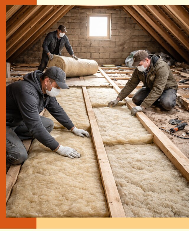 Утепление чердака в Павлово — профессиональная теплоизоляция кровли