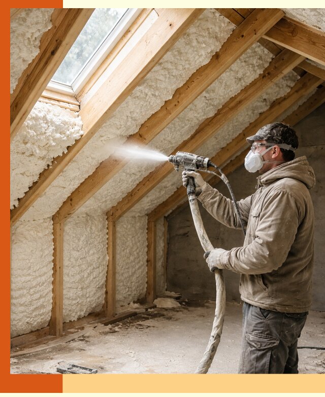 Утепление мансарды ППУ в Павлово быстро и надежно