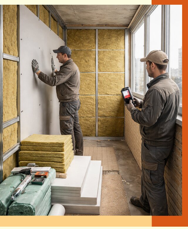 Утепление балкона в Павлове от 4562 руб. под ключ | ТепломастерПвв