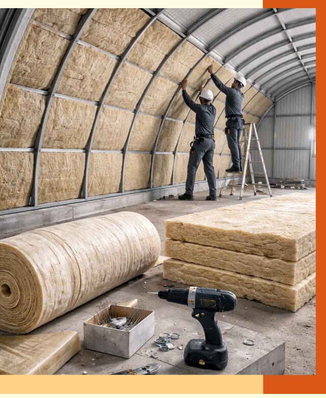 Утепление арочного ангара в Павлово от 3244 руб./м2 под ключ | ТепломастерПвв