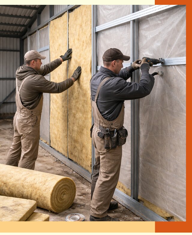 Утепление металлического ангара в Павлово от 4815 руб/м2 — услуги под ключ | ТепломастерПвв