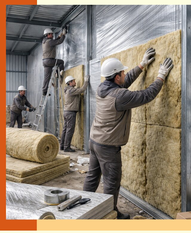 Утепление металлического склада в Павлово: теплоизоляция и герметизация