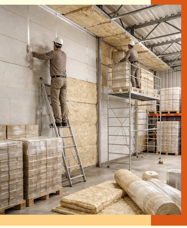 Утепление склада готовой продукции в Павлово от 1977 руб./м2 — комплексно | ТепломастерПвв