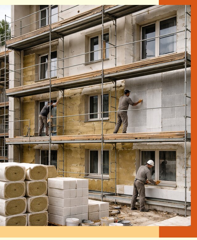 Утепление гостиницы в Павлово от 7299 руб./м2 — комплексно, ППУ, под ключ | ТепломастерПвв