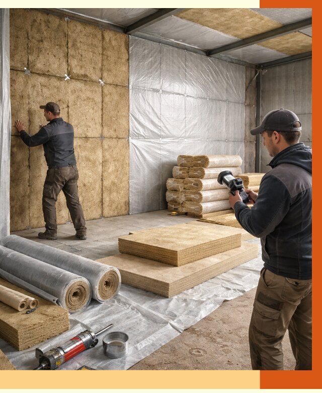 Утепление теплого склада в Павлово под ключ от 11658 руб/м² | ТепломастерПвв