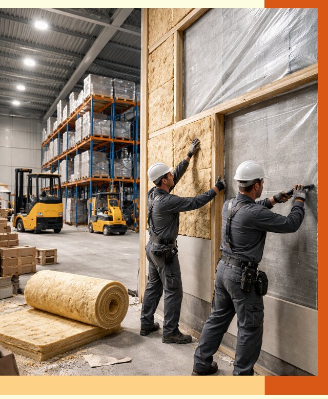 Утепление склада с техникой в Павлово от 4258 руб./м2 — комплексно под ключ | ТепломастерПвв