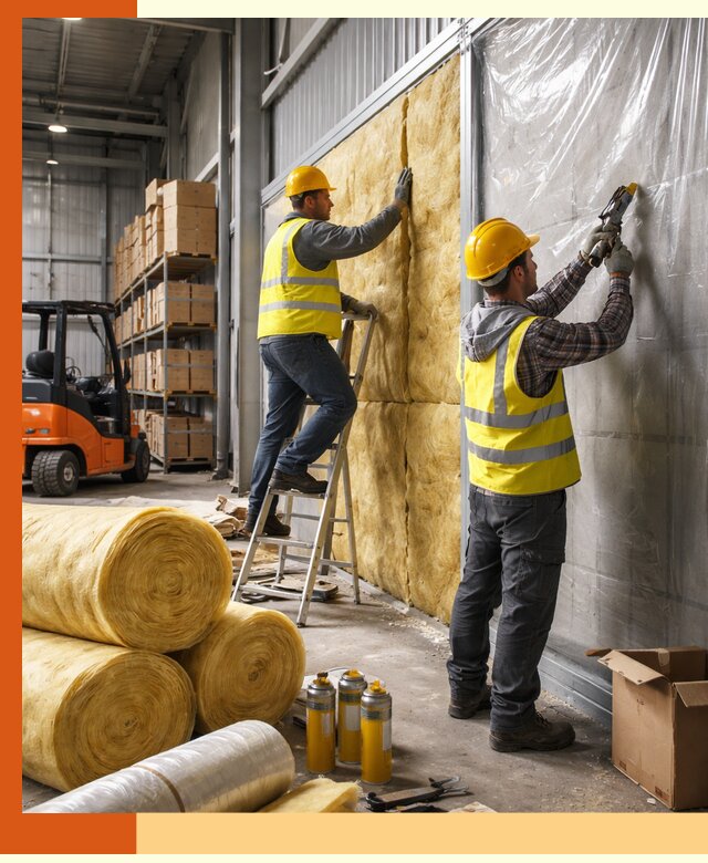 Утепление склада с техникой в Павлово под ключ