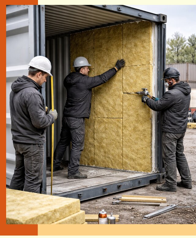Утепление морского контейнера в Павлово: надежная теплоизоляция и защита