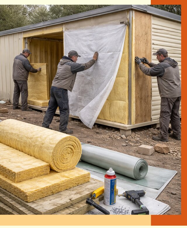 Утепление строительной бытовки в Павлово от 12671 руб. под ключ | ТепломастерПвв