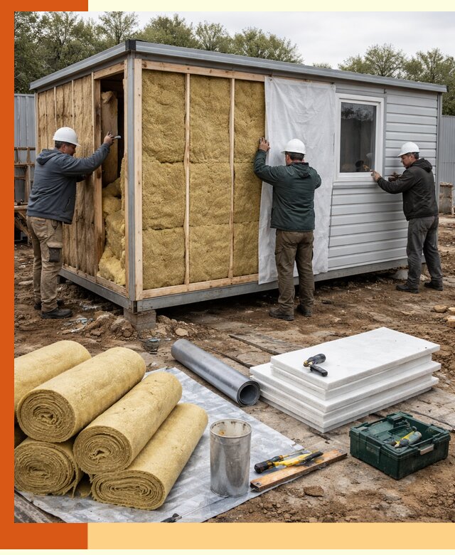 Утепление строительной бытовки под ключ в Павлово для любых условий