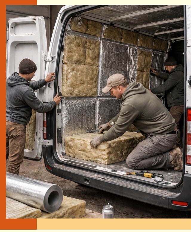 Утепление фургона в Павлово: профессиональная теплоизоляция и шумоизоляция