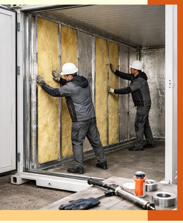 Утепление рефрижераторного контейнера в Павлово от 45617 руб./м² | ТепломастерПвв